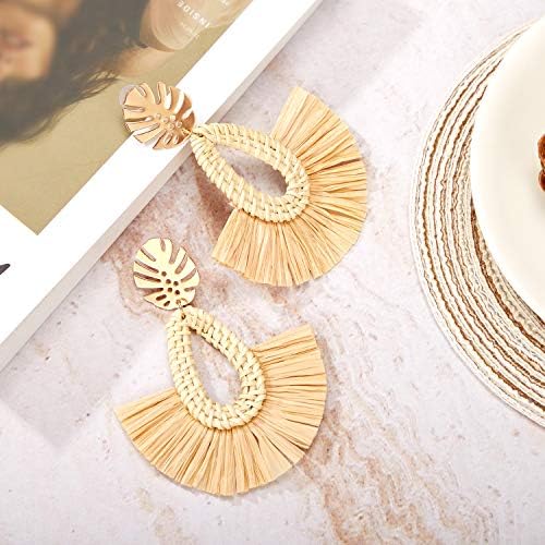 Earrings, Lightweight Geometric Earings, Tassel Woven Bohemian Earrings, Handmade Earings, Drop Dangle Earrings -4 Pairs Earrings, Lightweight Geometric Earings, Tassel Woven Bohemian Earrings, Handmade Earings, Drop Dangle Earrings -4 Pairs